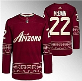 Men's Arizona Coyotes #22 Jack McBain Garnet Alternate Pro Jersey Dzhi